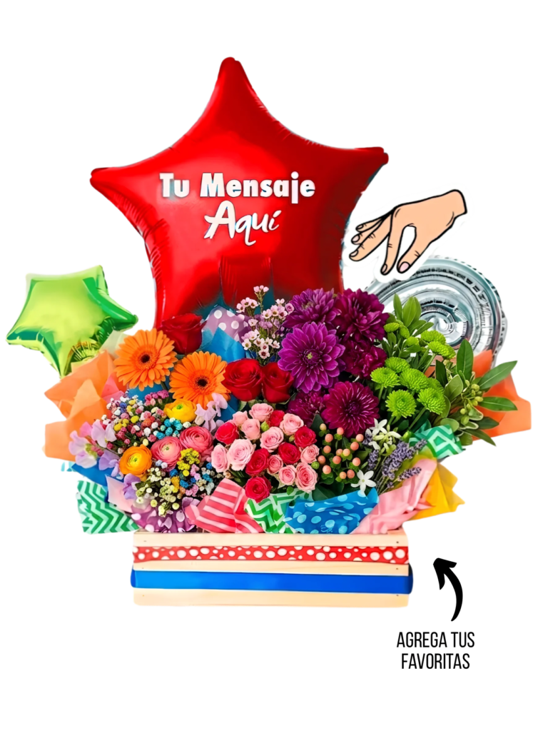 Canasta Floral Personalizada Cdmx