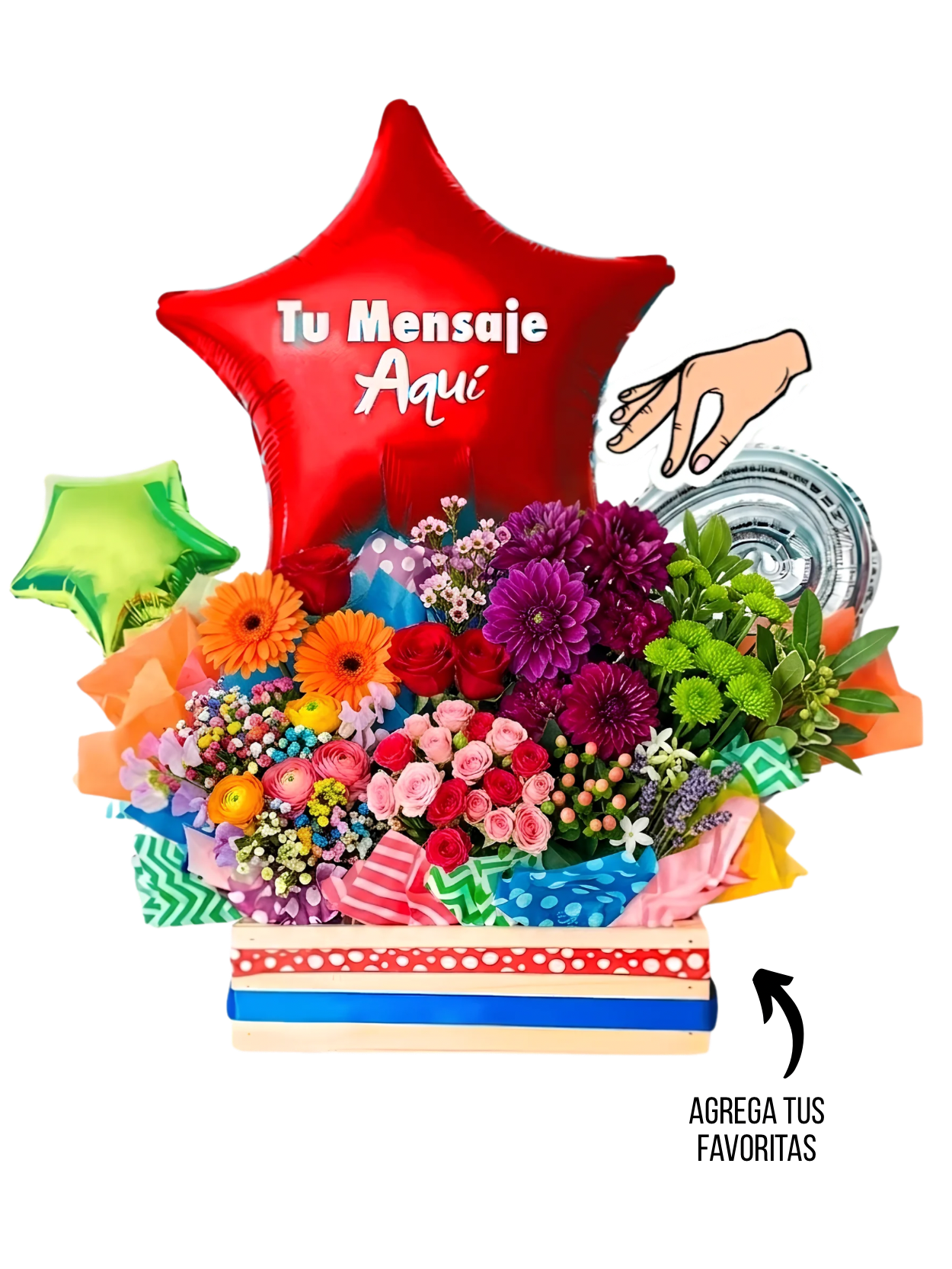 Canasta Floral Personalizada Cdmx
