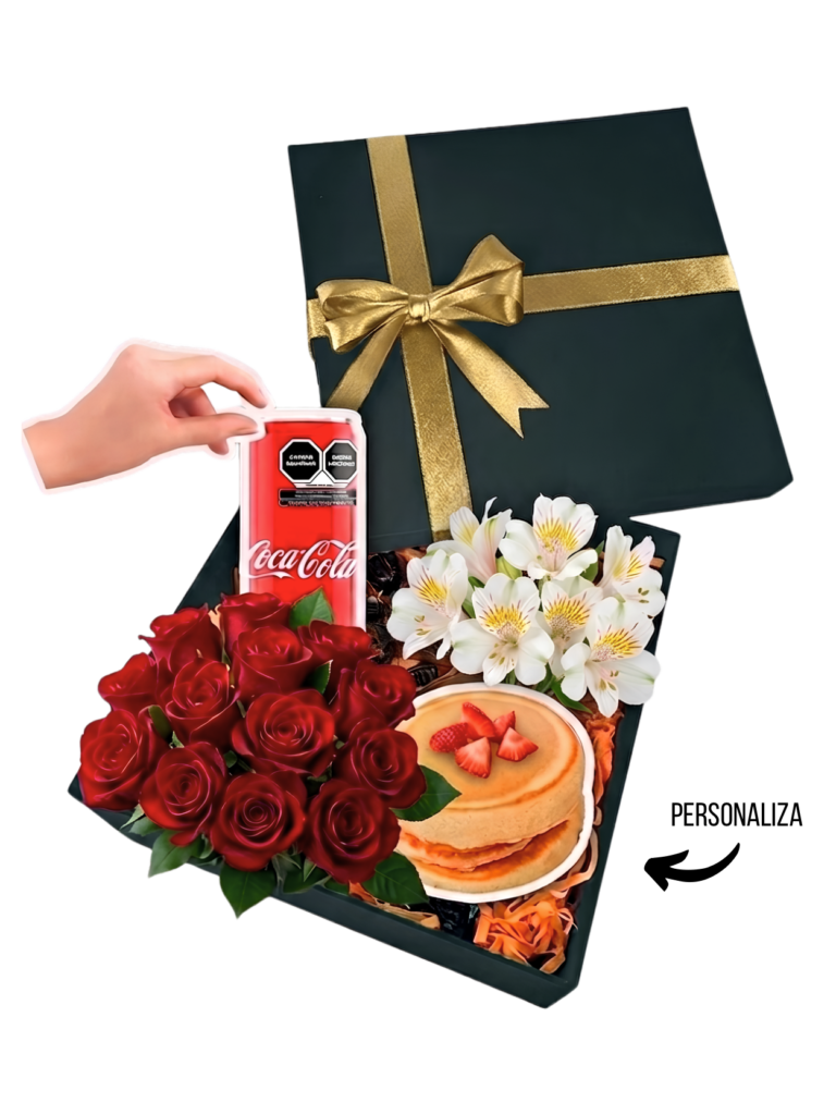Caja con flores Sorpresa Personalizable