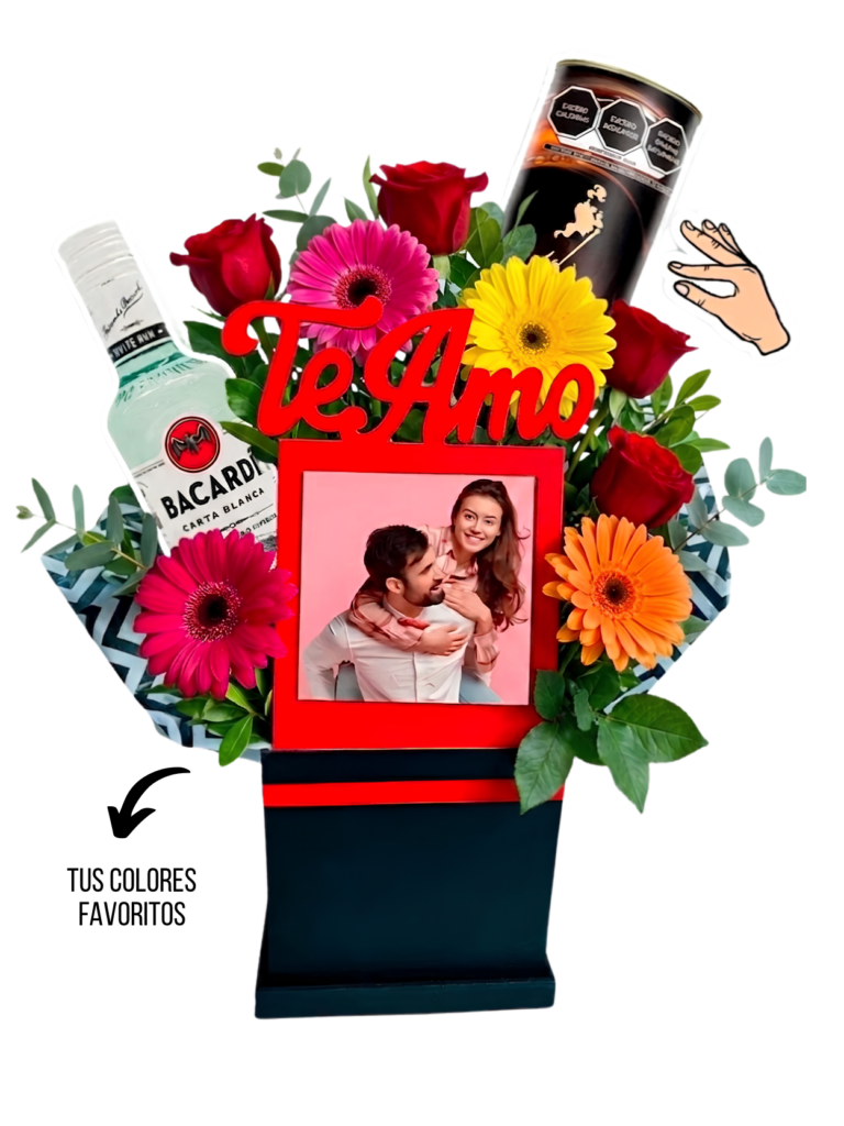 Regalo De Amor Con Flores y Foto