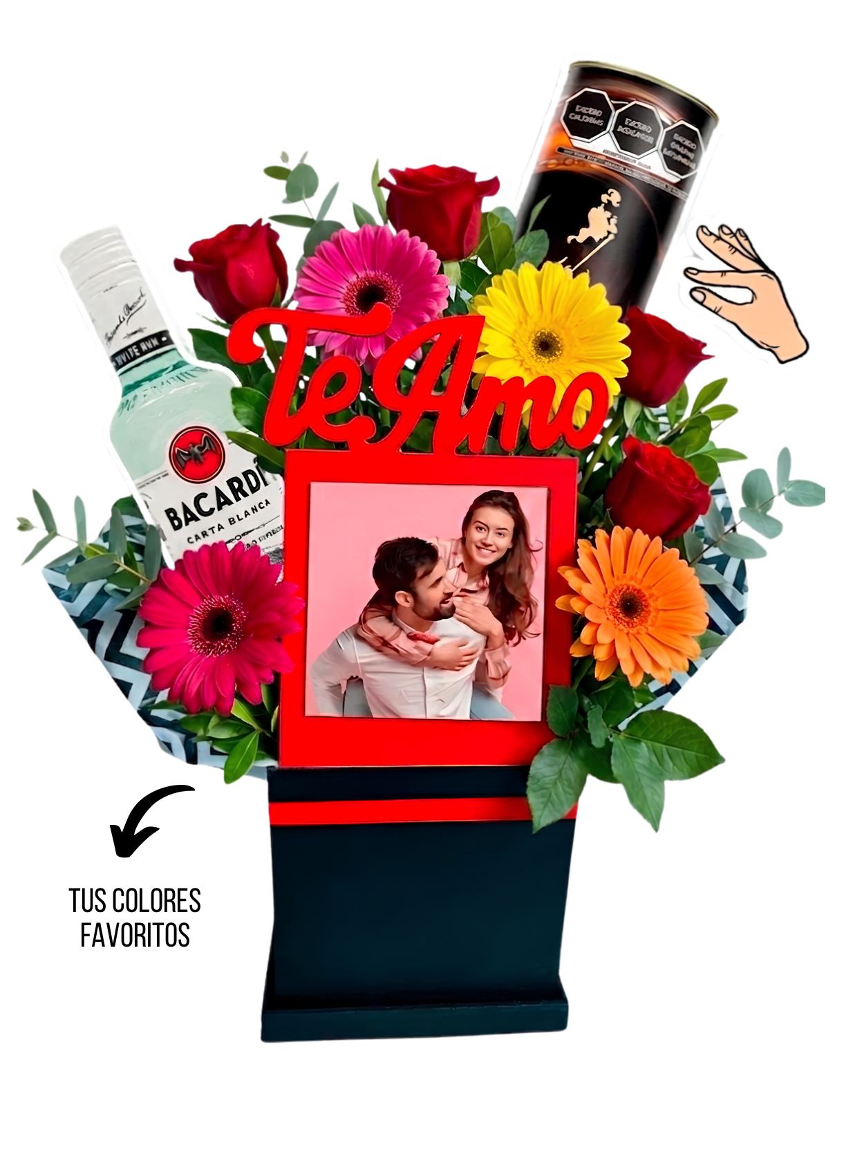 Regalo De Amor Con Flores y Foto