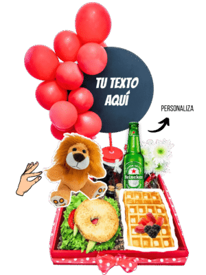 Desayunito Corazón con Globos