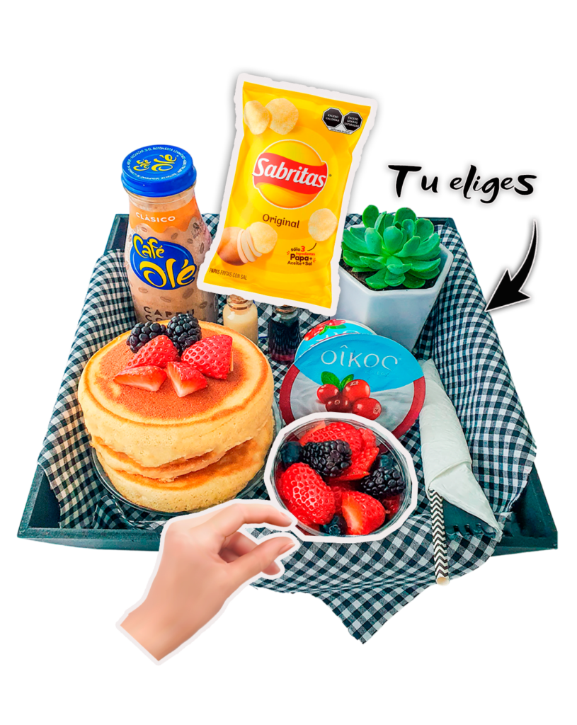 Desayuno Sorpresa Charola Para Regalo Negra